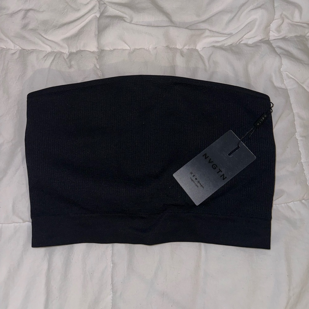 NVGTN Black Conquer Ribbed Seamless Bra
